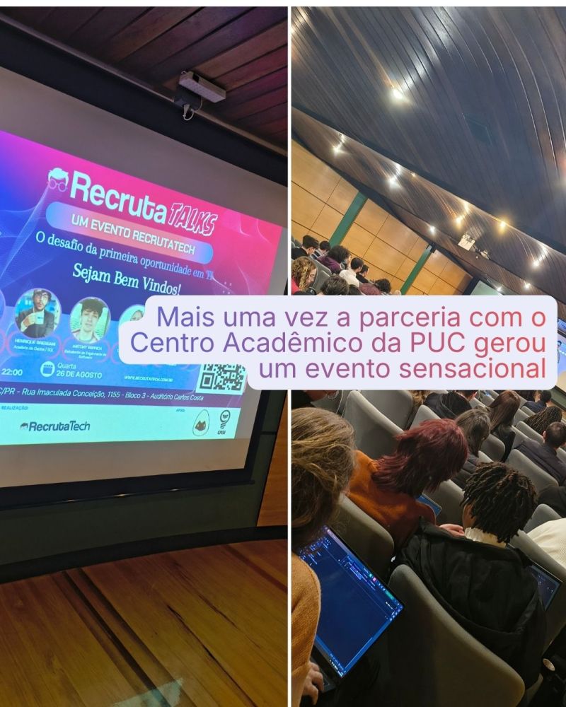 Audience attending RecrutaTalks at PUC-PR